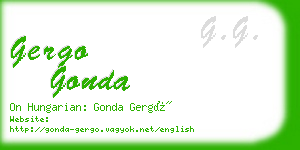 gergo gonda business card